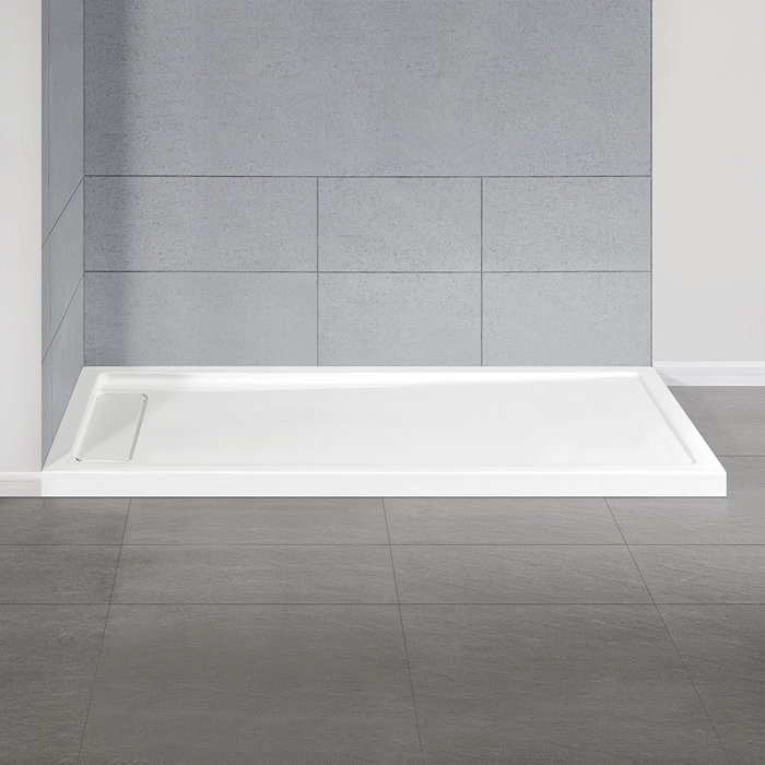 Ove Decors AntiSlip 72" x 36" Shower Base with Side Hidden Drain